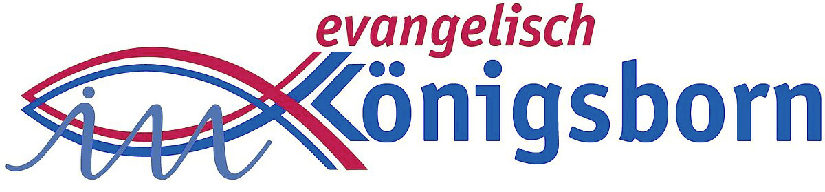 Logo: ein stilisierter Fisch mit Schriftzug evangelisch in Königsborn